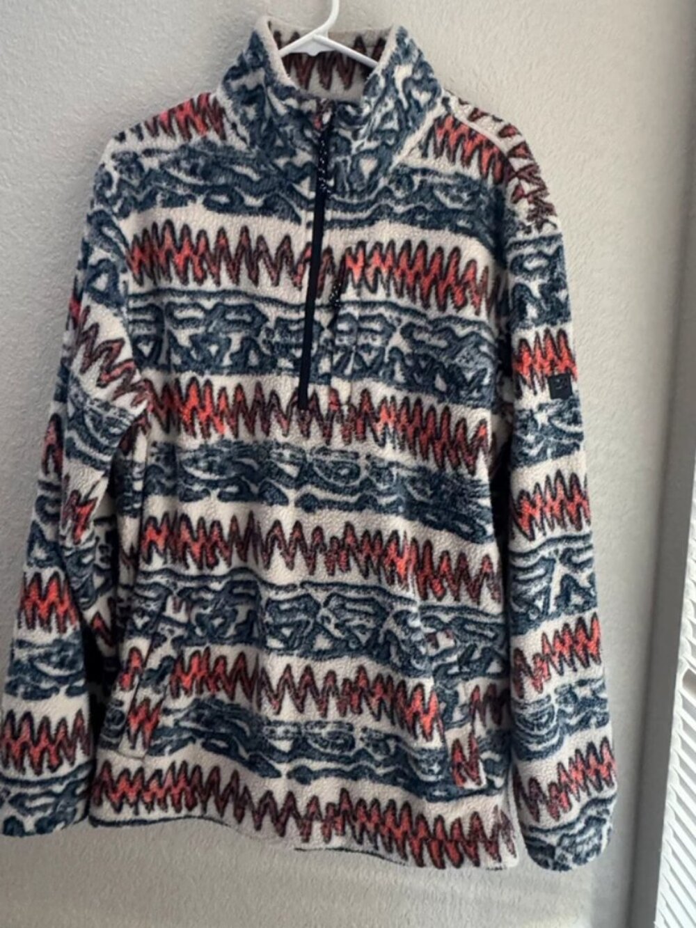 Billabong adventure division campfire 1/4 zip fleece jacket large